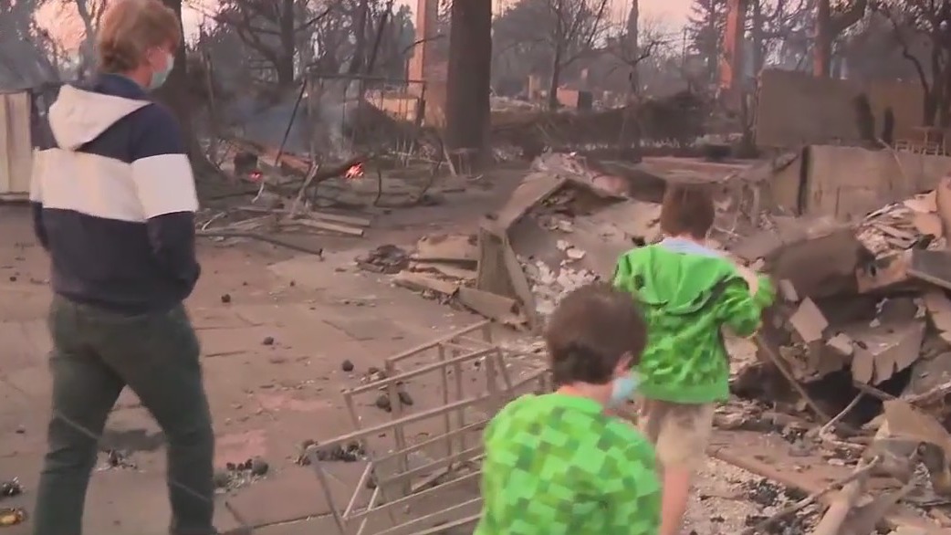 Family returns to home destroyed by Eaton Fire
