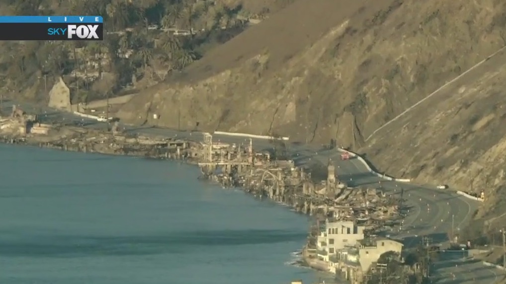 Monday AM look at the devastation along the PCH