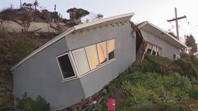 Pacific Palisades home splits in half