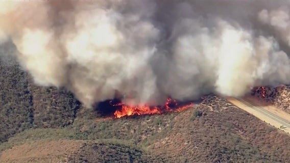 Castaic Fire: Evacuation shelter at Valencia High