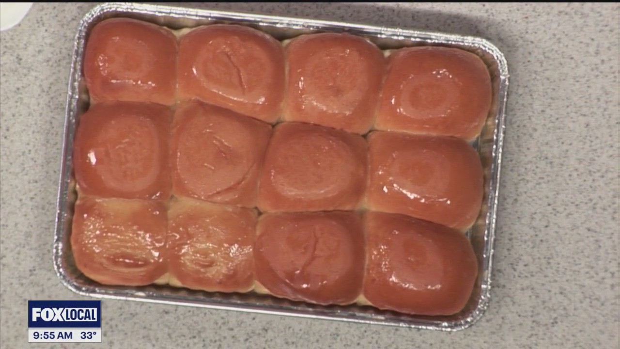 Making sweet potato yeast rolls with Peteet's Famous Cheesecakes