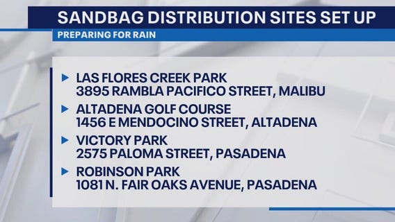 Where to get sandbags in Altadena, Pasadena and Malibu