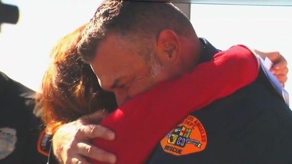 Fire Captain reunites with woman he rescued from Palisades Fire