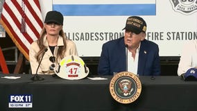 Trump's LA visit highlighted with tense meeting