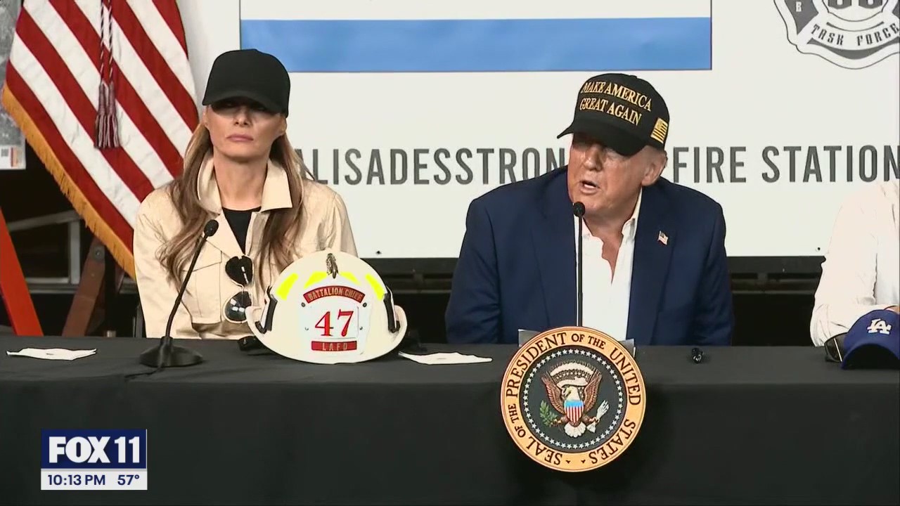 Trump's LA visit highlighted with tense meeting