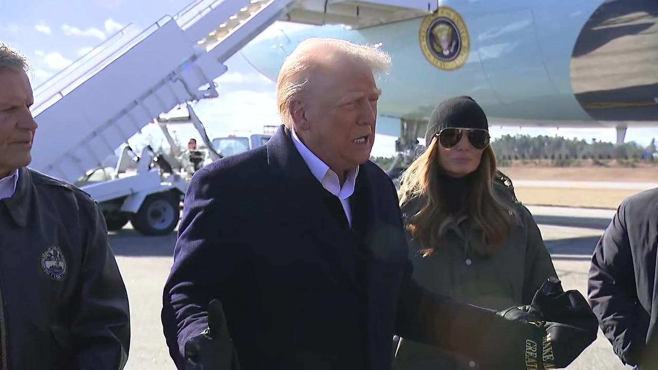 Trump speaks ahead of LA fires visit