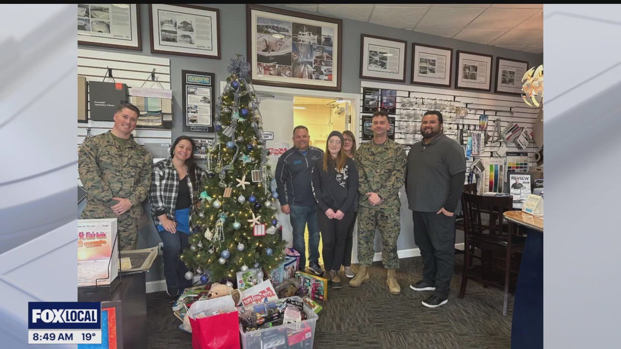 Lake Shore Boat Top Company collecting toy donations for Toys for Tots