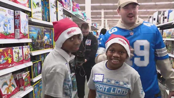 'Shop With a Lion' at Detroit Meijer rewards deserving children for the holidays