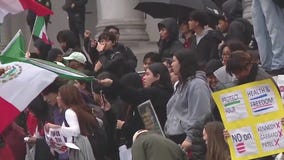 Students join protest against Trump's ICE raids