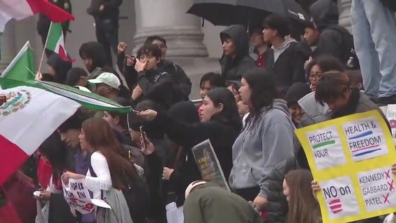 Students join protest against Trump's ICE raids