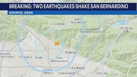 2 earthquakes shake San Bernardino