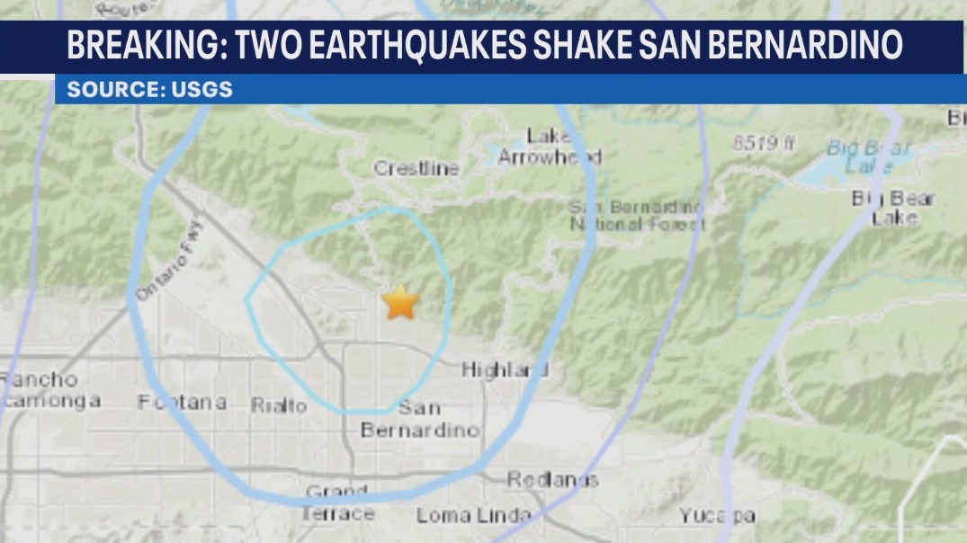 2 earthquakes shake San Bernardino