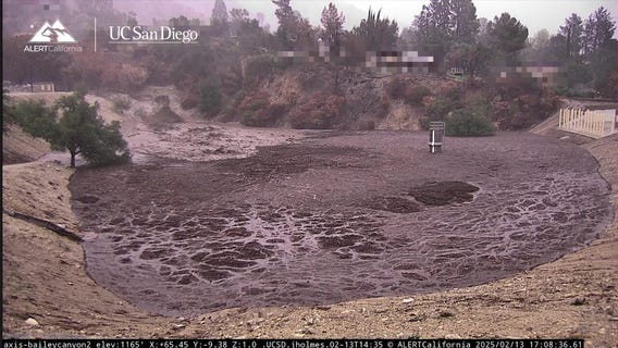 LA rain causes debris flow in Sierra Madre