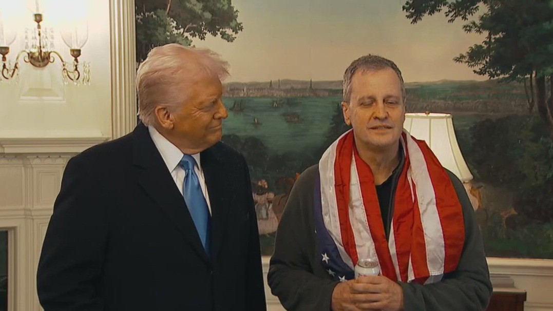 Freed American hostage Marc Fogel lands in US