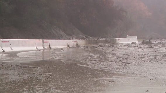 LA rain causes storm warnings, flooding near fire areas