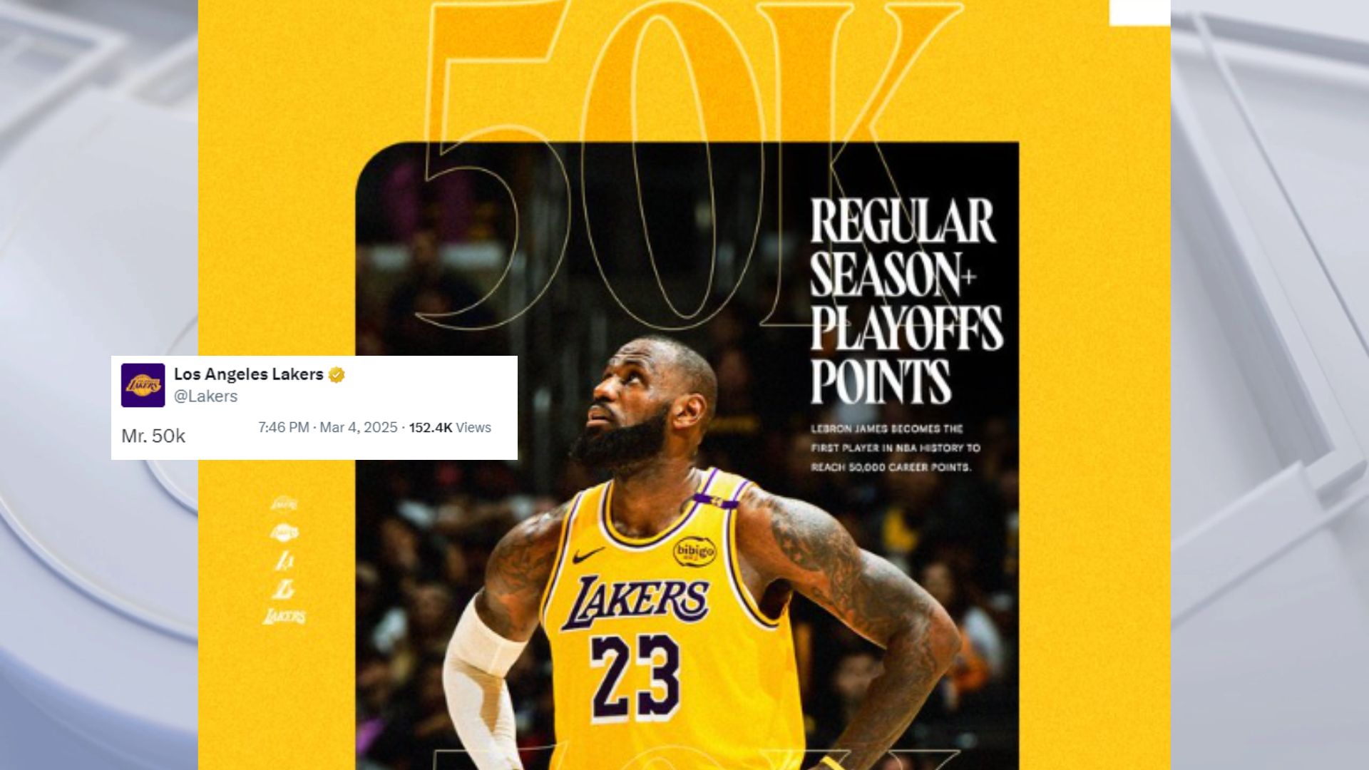 LeBron James breaks 50,000-point threshold