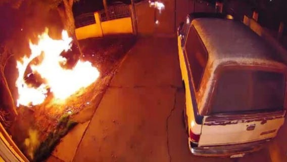 Corona arson suspect sets vehicle, himself on fire