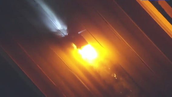 Car nearly catches fire mid-police chase