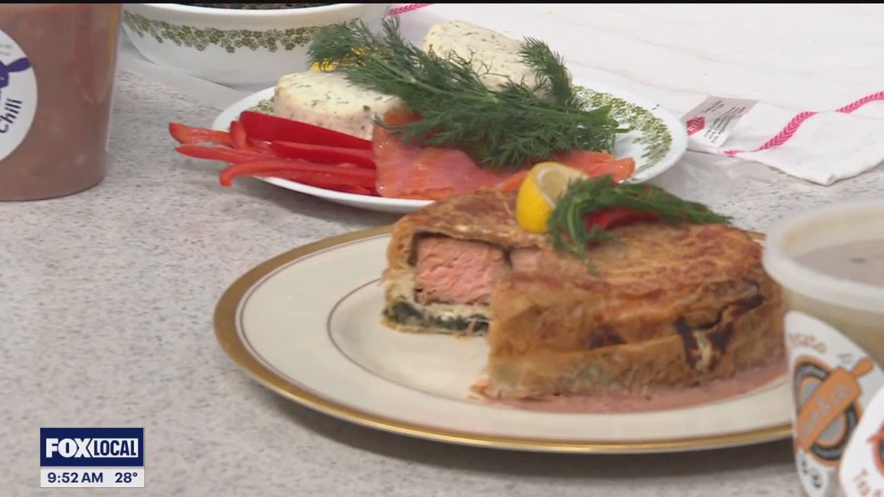 Champagne Salmon Wellington with Elwin & Company