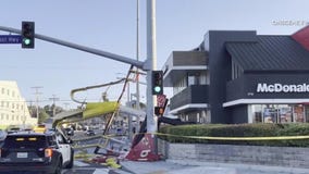 McDonald's sign falls on biker on PCH