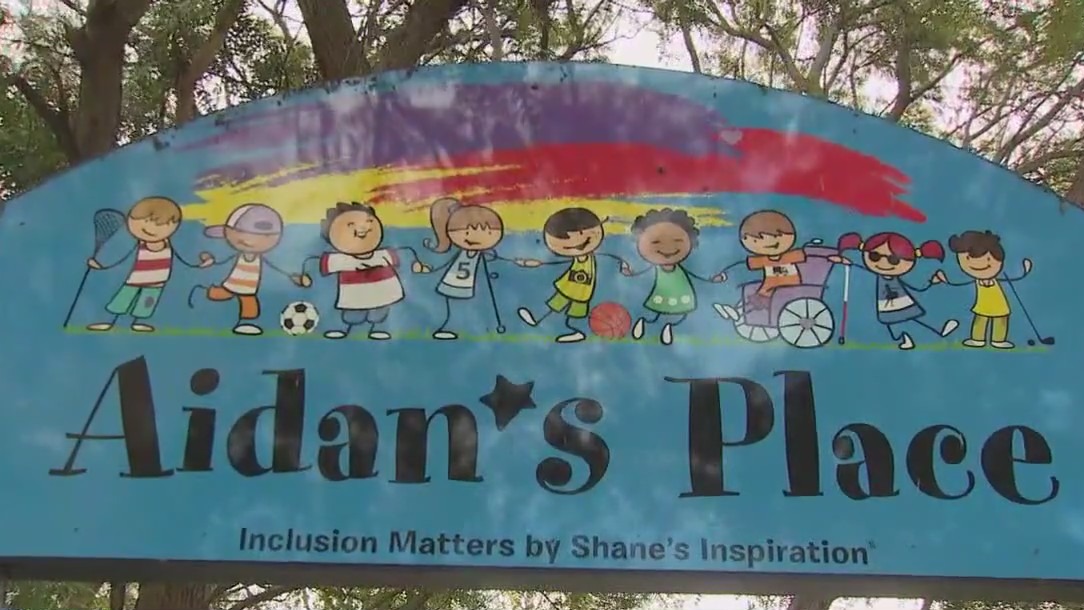 Inside 'Aidan's Place' inclusive playground
