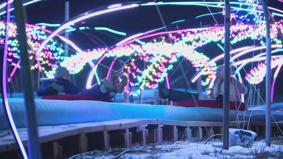 Casual thrill seekers go glow tubing at Michigan farm