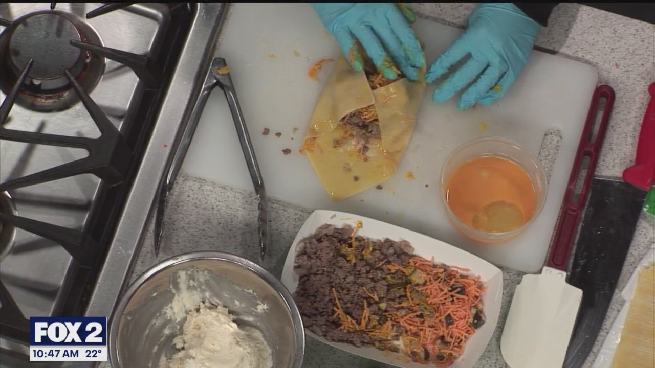 Country Smoke House shows us how to make Big Burger Egg Rolls for game day
