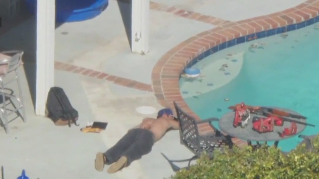 Man in standoff after attempting to shoot at LAPD helicopter