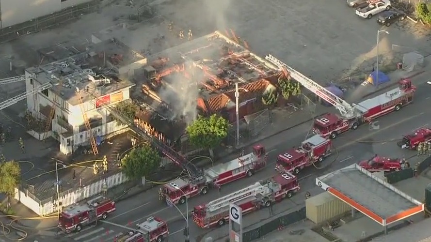 Crews go into defensive mode in Westlake blaze