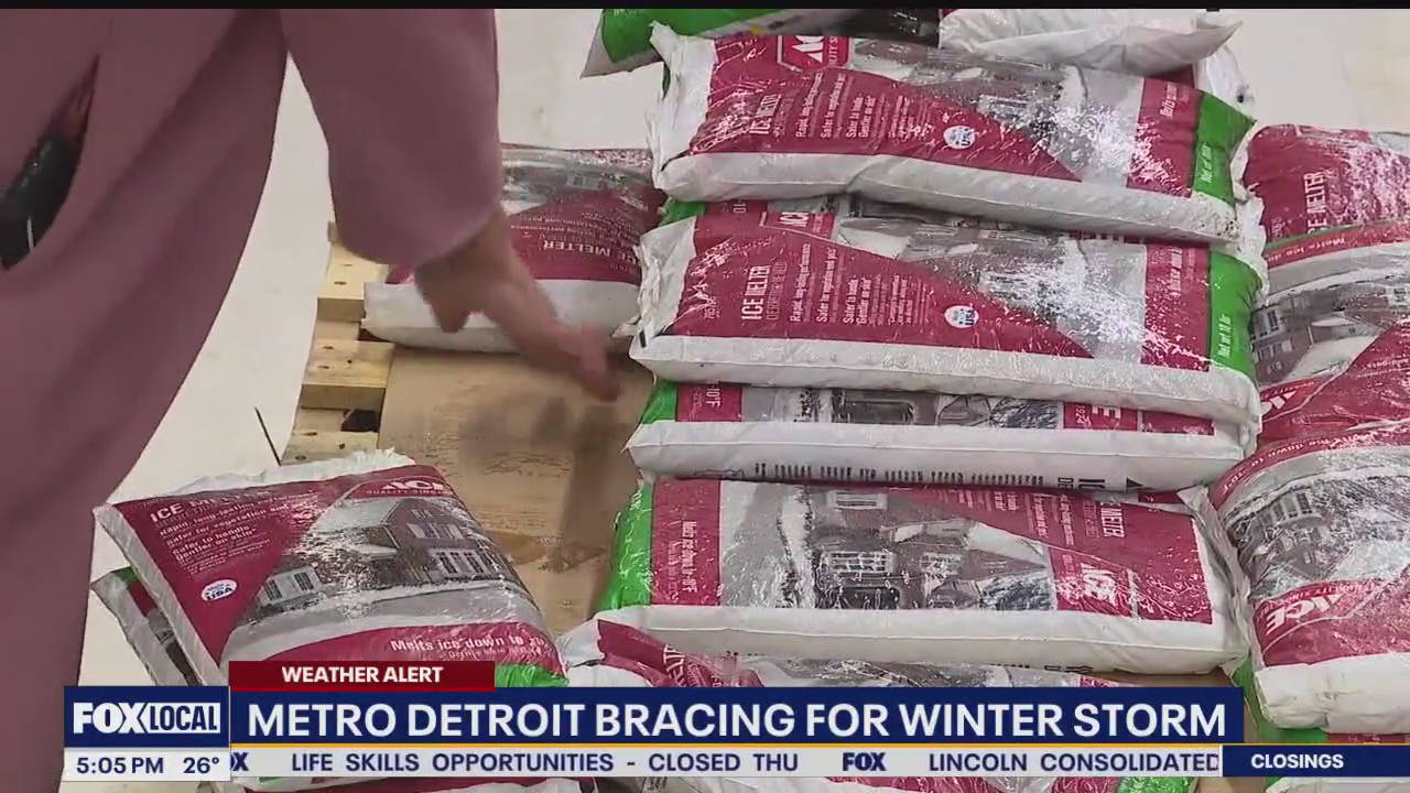 Bracing for snow: Detroit stocks up on supplies