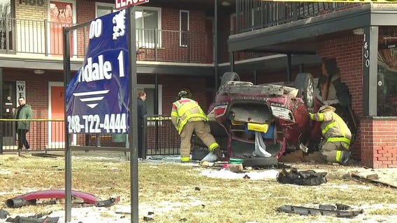 Vehicle crashes into apartment building in Ferndale