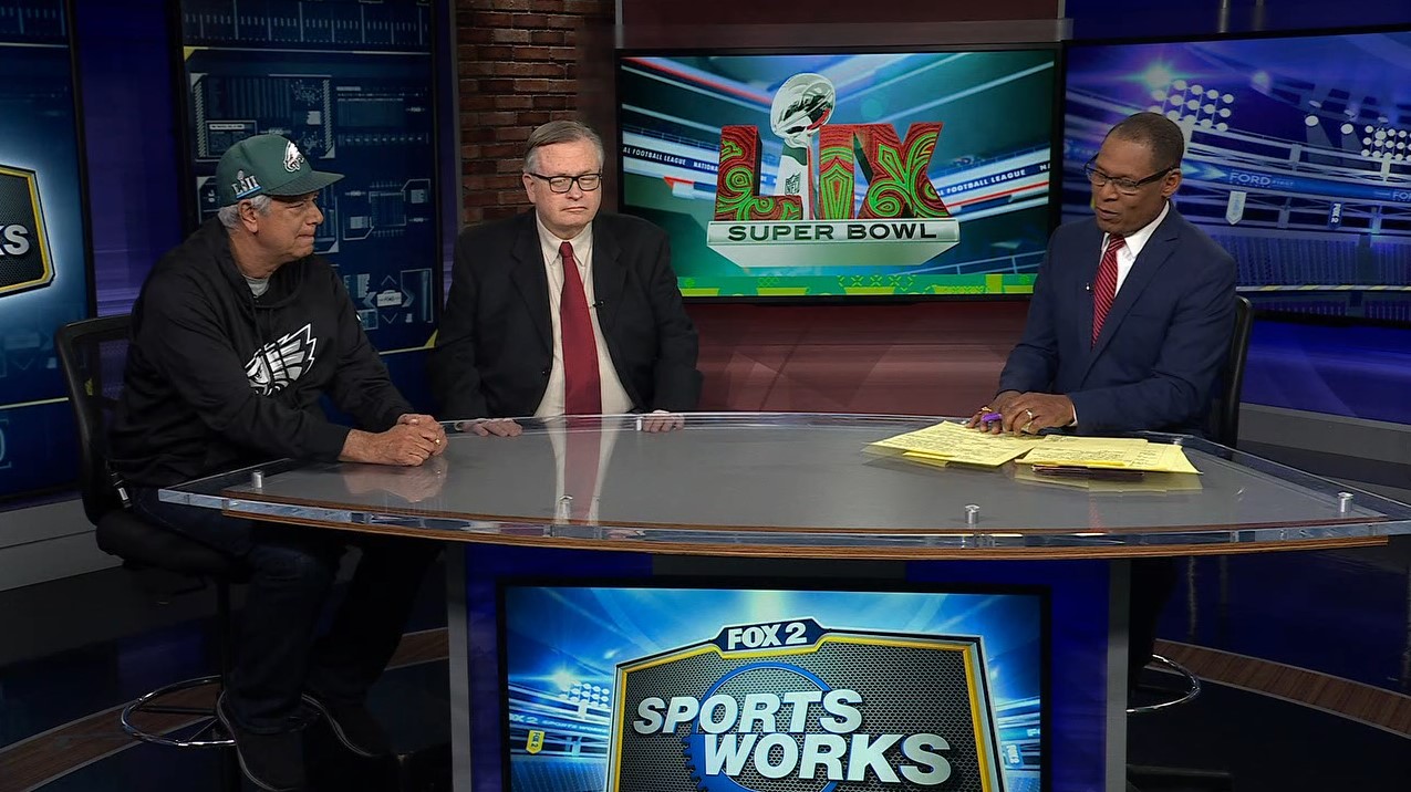 SportsWorks - 2-9-25 -- Woody talking Super Bowl, Pistons, Tigers & Red Wings with Pat Caputo & Mike Stone