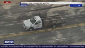Suspected stolen work truck leads police chase