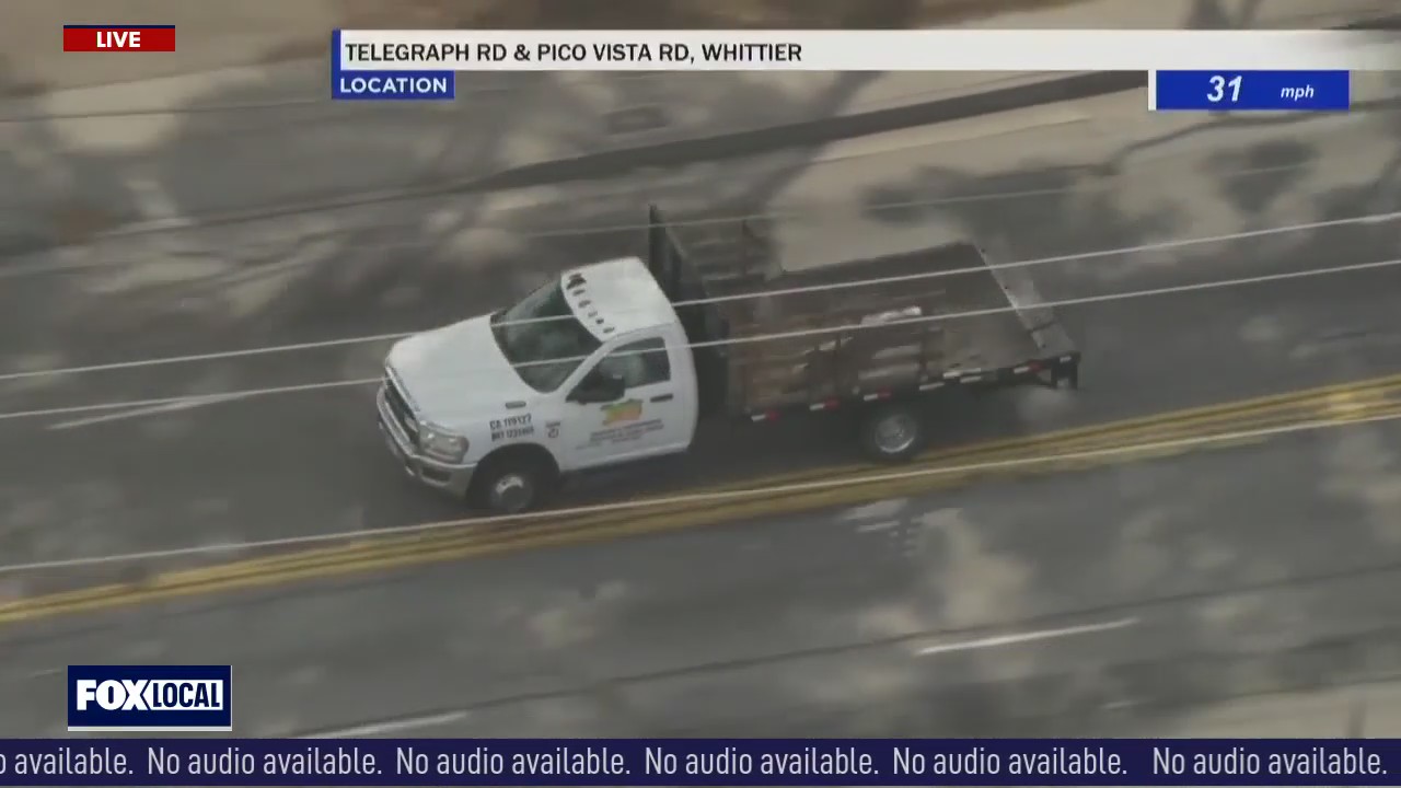 Suspected stolen work truck leads police chase