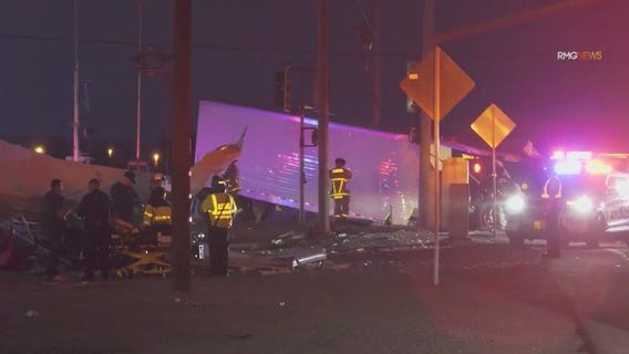Woman injured after train hits semi in Oxnard