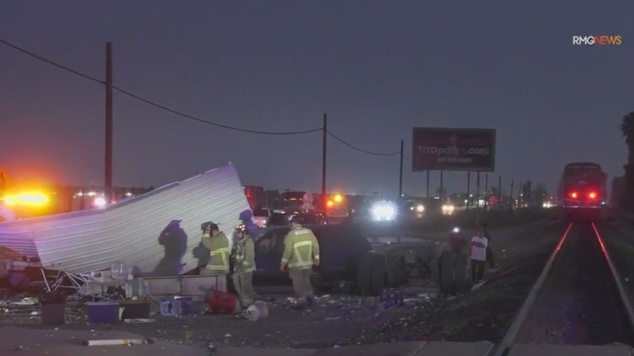 Woman injured after train hits semi in Oxnard