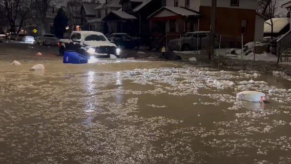 Detroit neighborhood flooded due to water main break
