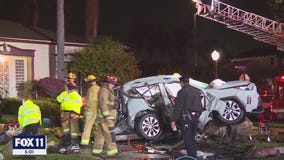 Lamborghini slams into another car in Hancock Park