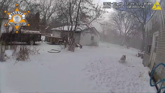 Macomb County Sheriff deputy rescues dog outside house fire