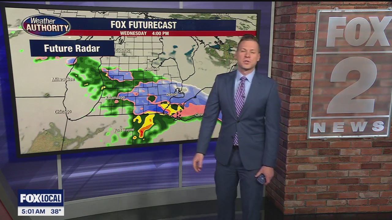 A wetter start to Tuesday but milder temps | FOX 2 Detroit