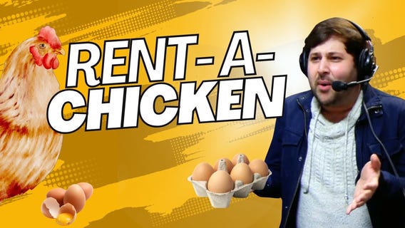 Need Eggs? Rent A Chicken!