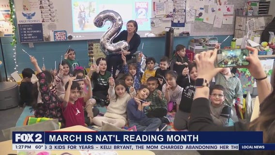 March is reading month and FOX2's Amy Lange visited a local elementary school
