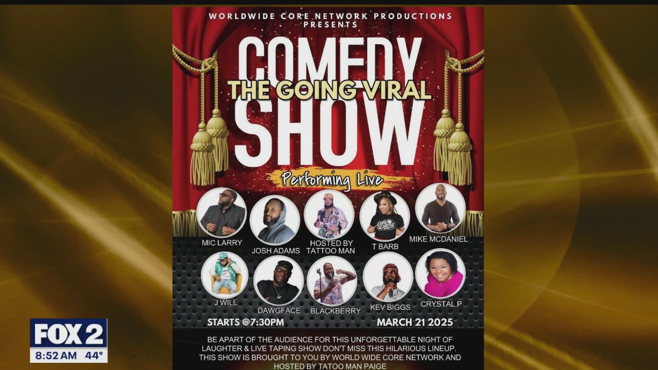 The Going Viral Comedy Show coming to the Redford Theater March 21st