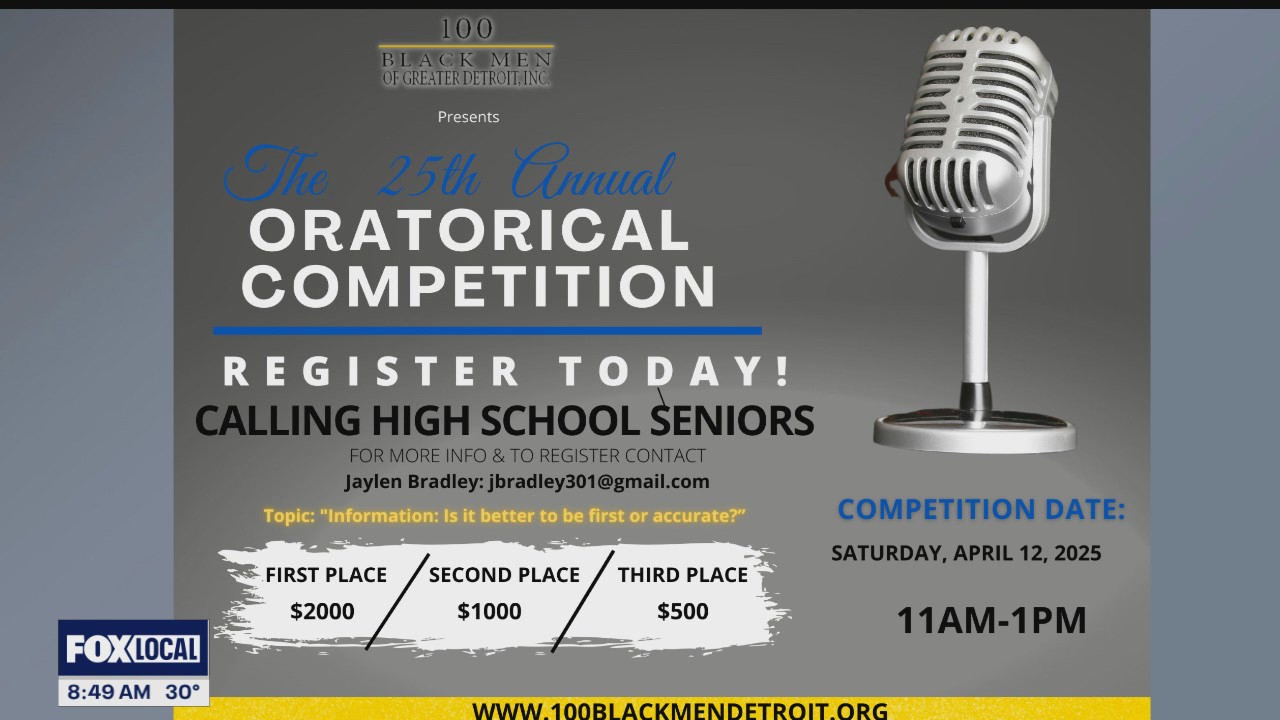 100 Black Men of Greater Detroit to host Oratorical Competition