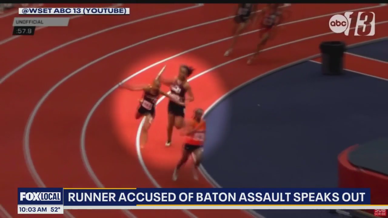 Runner accused of baton assault speaks out