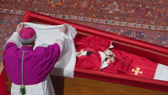 Pope Francis' coffin closed before funeral