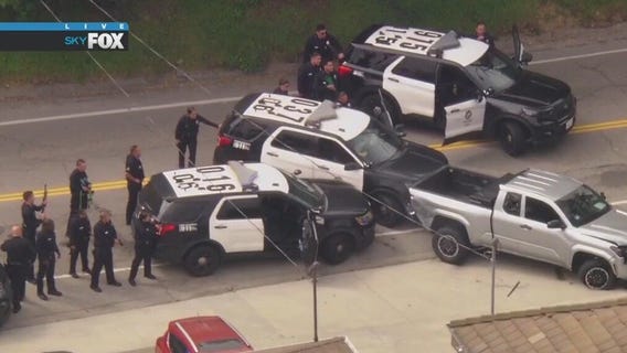 Slow-speed pursuit ends in standoff