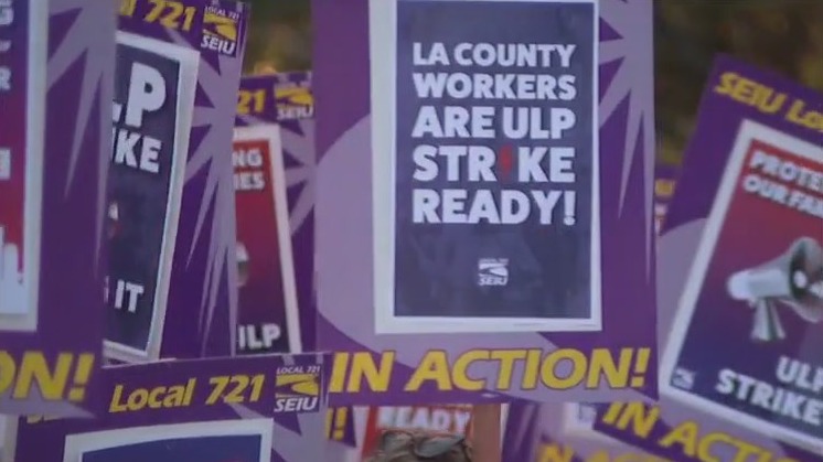 Thousands of LA County workers go on strike