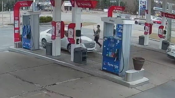 Security camera catches alleged car break in at Shelby Township gas station
