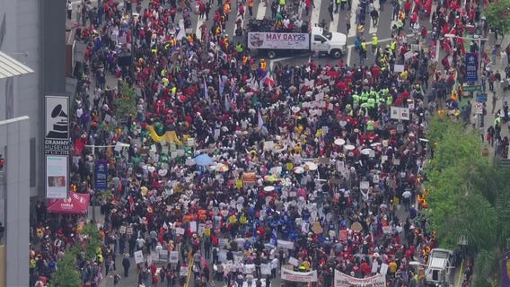 May Day protest in DTLA